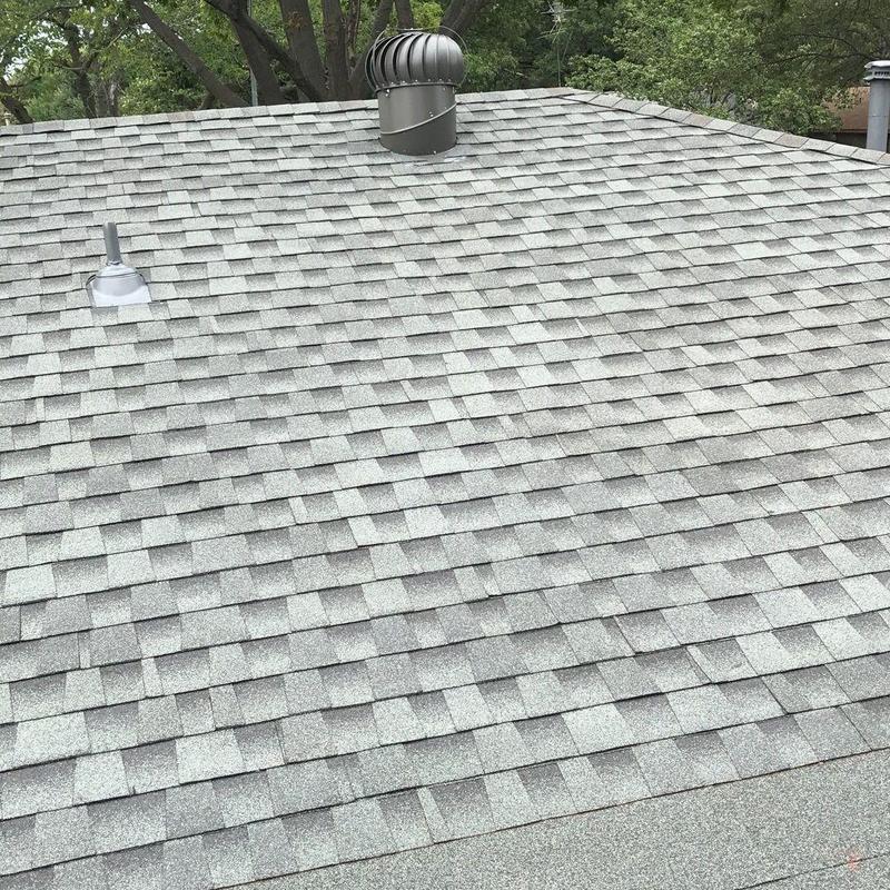 Laminated GAF Timberline shingles on residential roof Laminated GAF Timberline shingles on residential roof