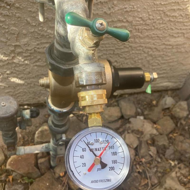 Pressure reducing valve with pressure gauge in Queen Creek