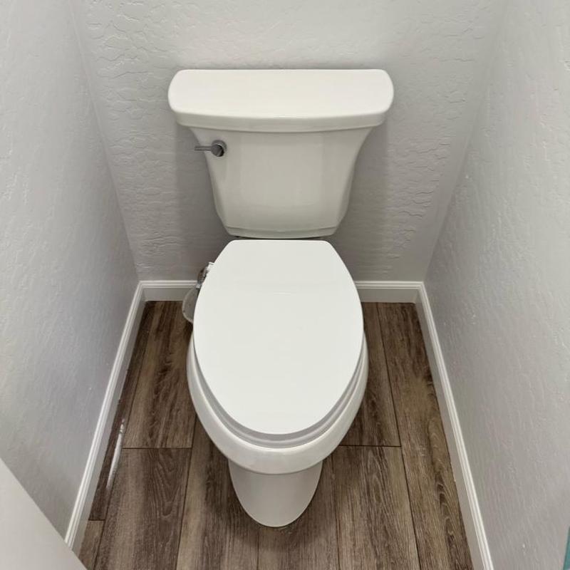Bidet toilet installation with new angle stop Bidet toilet installation with new angle stop