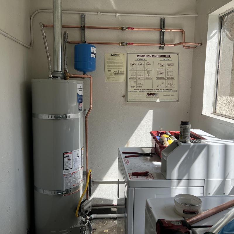 Bradford White 40-gallon water heater installation