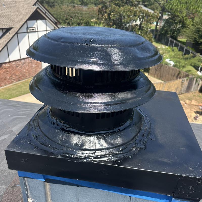 Chimney cap with sealed edges for water protection