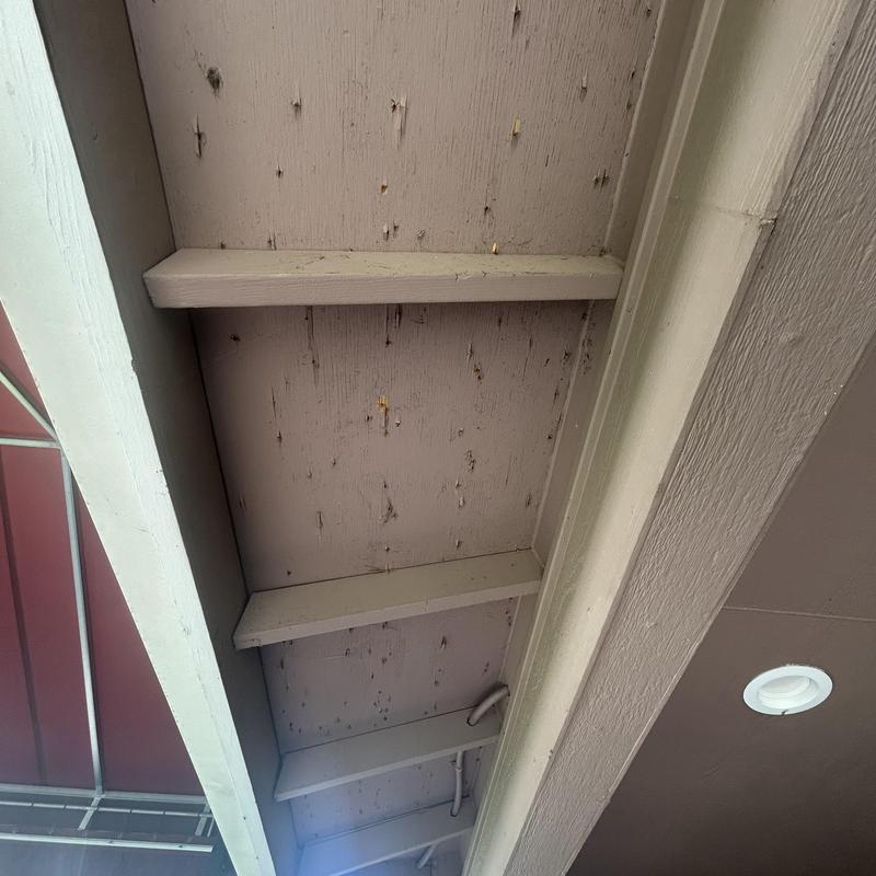 20-inch wooden soffit with beam supports in Fort Worth