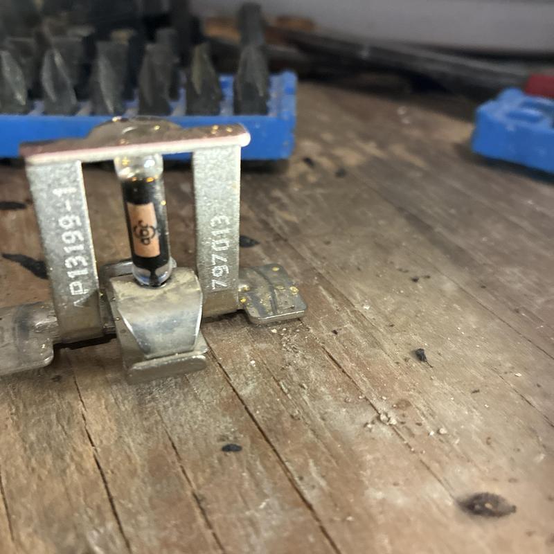 Water heater hourglass glass sensor on workbench