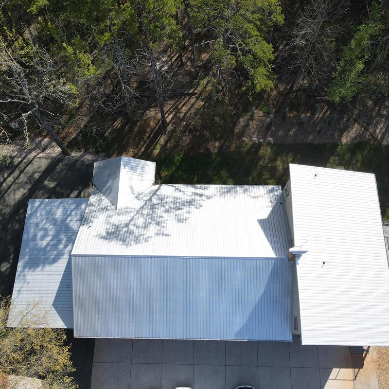 Tuff Rib metal roof panels on airplane hangar Tuff Rib metal roof panels on airplane hangar