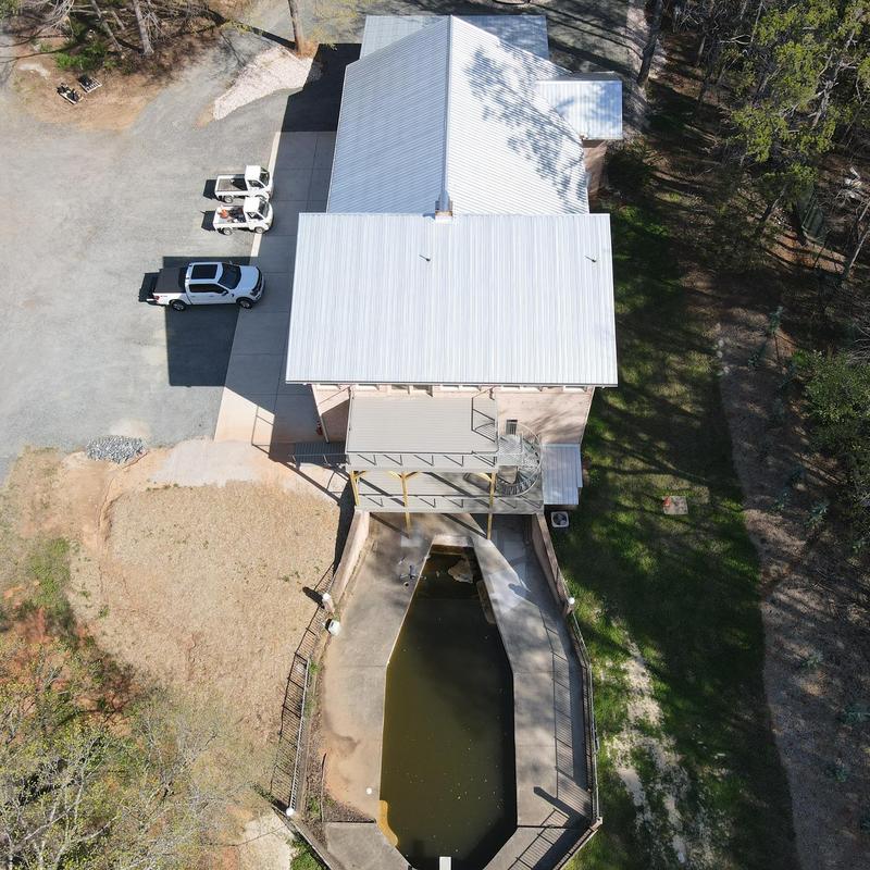 Tuff Rib metal roof on airplane hanger conversion Tuff Rib metal roof on airplane hanger conversion