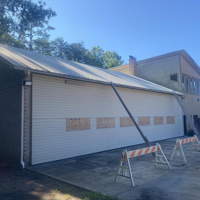 Galvalume metal roof on airplane hanger conversion Galvalume metal roof on airplane hanger conversion