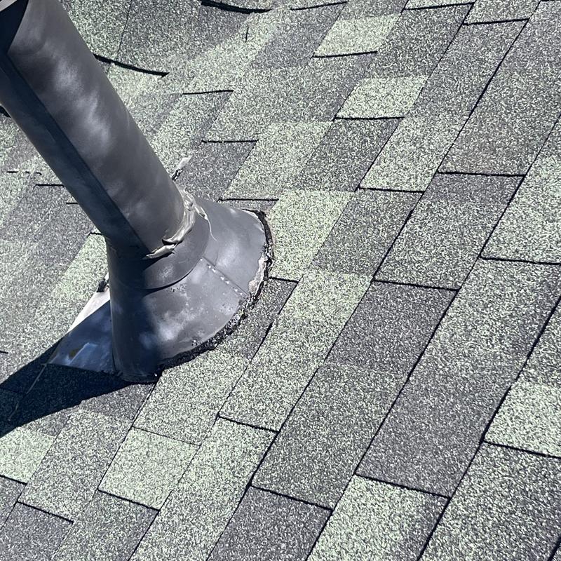 Roof vent flashing with sealant for leak repair Roof vent flashing with sealant for leak repair