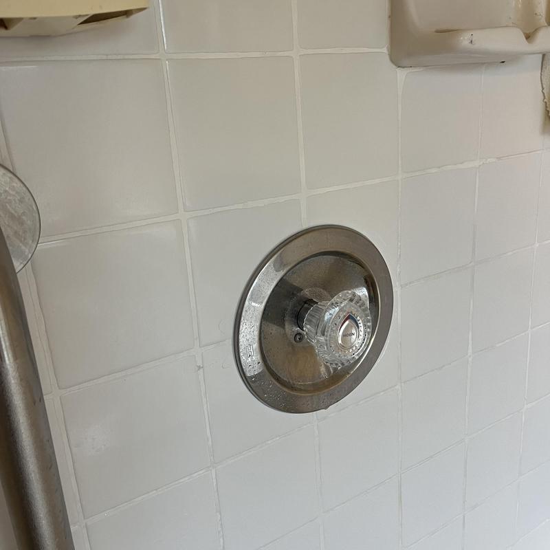 Shower handle and cartridge with tiled wall Shower handle and cartridge with tiled wall
