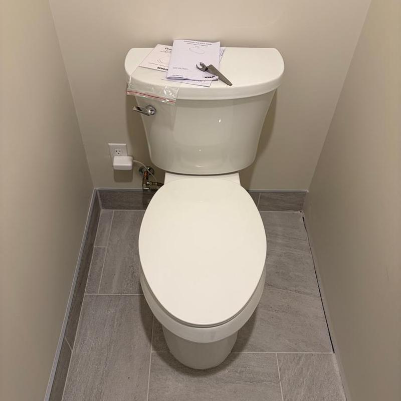 Toilet installation in primary bathroom final