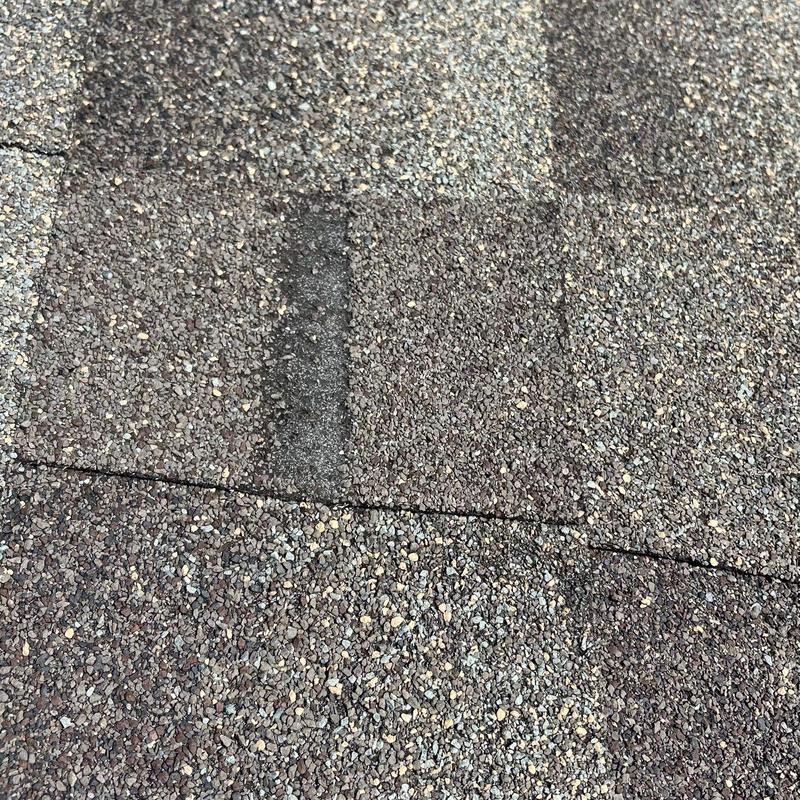 Shingle roof with sealed old solar system holes