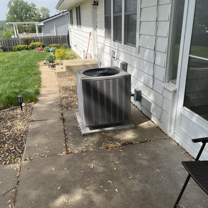 Rheem AC unit fan motor replacement outdoors