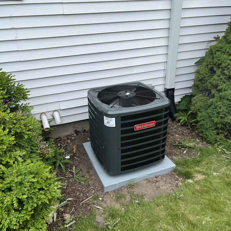 Goodman outdoor air conditioner unit installation