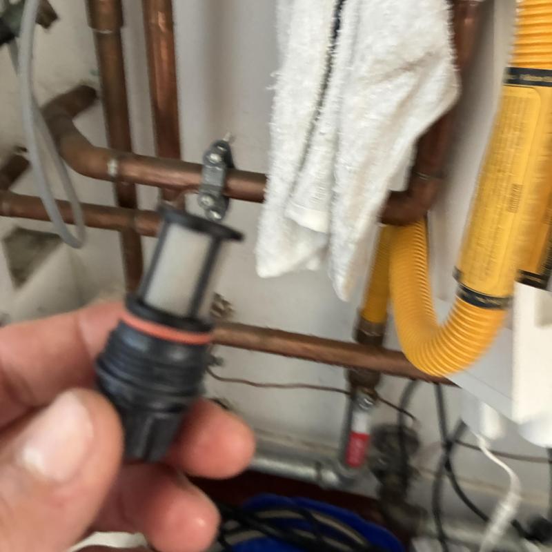 Noritz tankless water heater inlet filter cleaning
