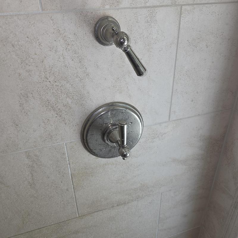 Thermostatic valve cartridges in shower handles Thermostatic valve cartridges in shower handles