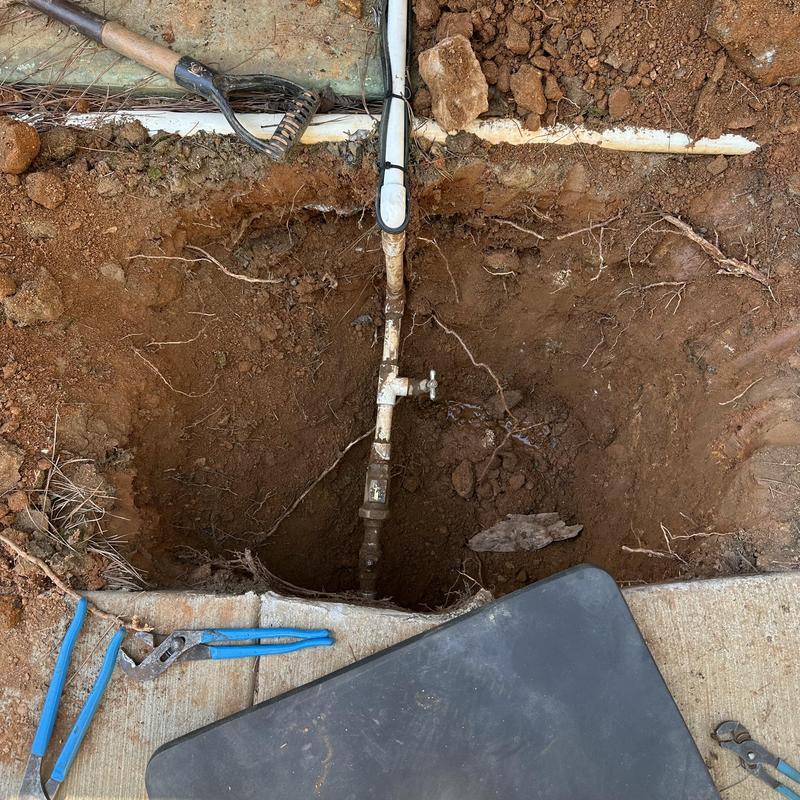 Meter box and shut off valve digging repair