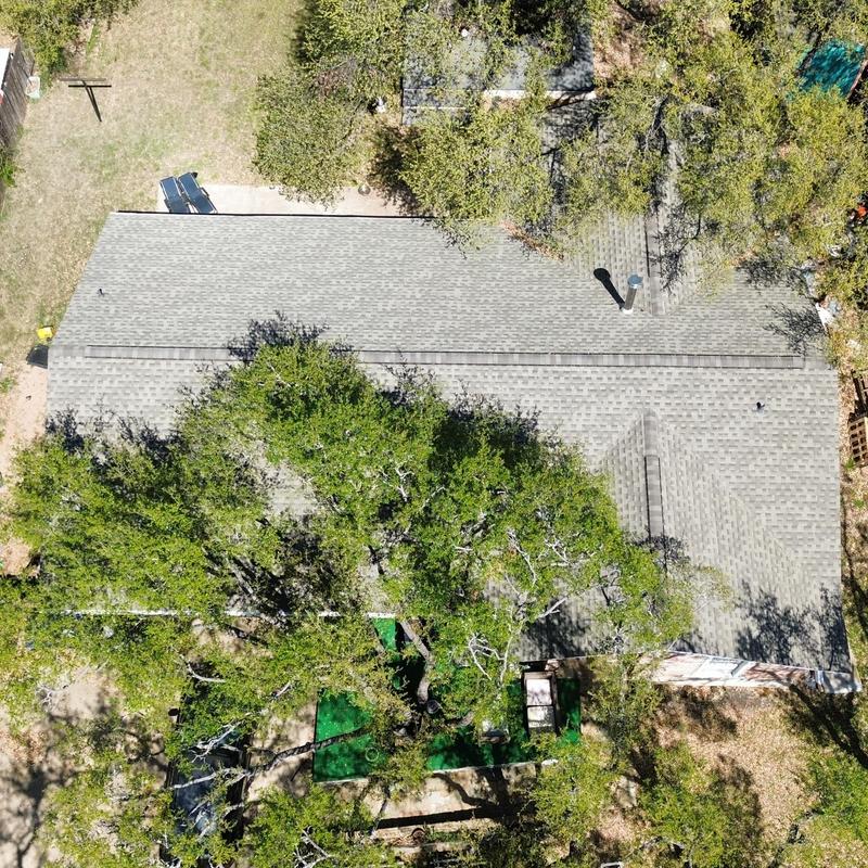 GAF Weathered Wood roof with ridge vent and storm guard GAF Weathered Wood roof with ridge vent and storm guard