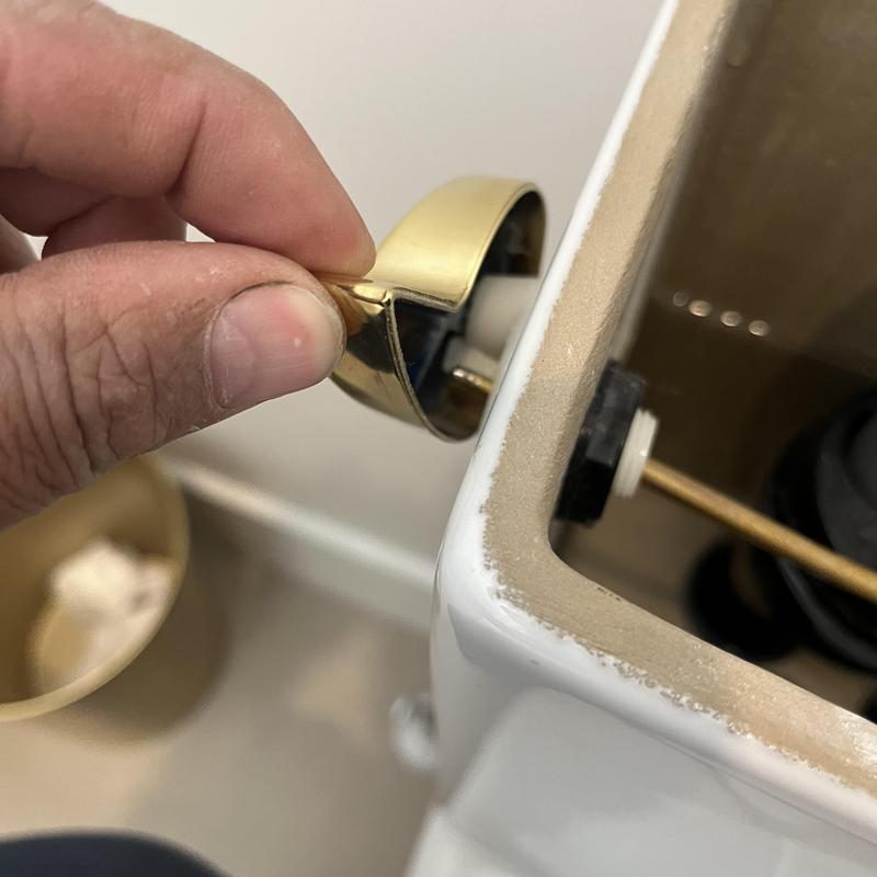 Toilet handle replacement on tank assembly