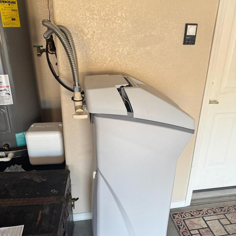 Rheem 42,000 grain water softener installation with fittings