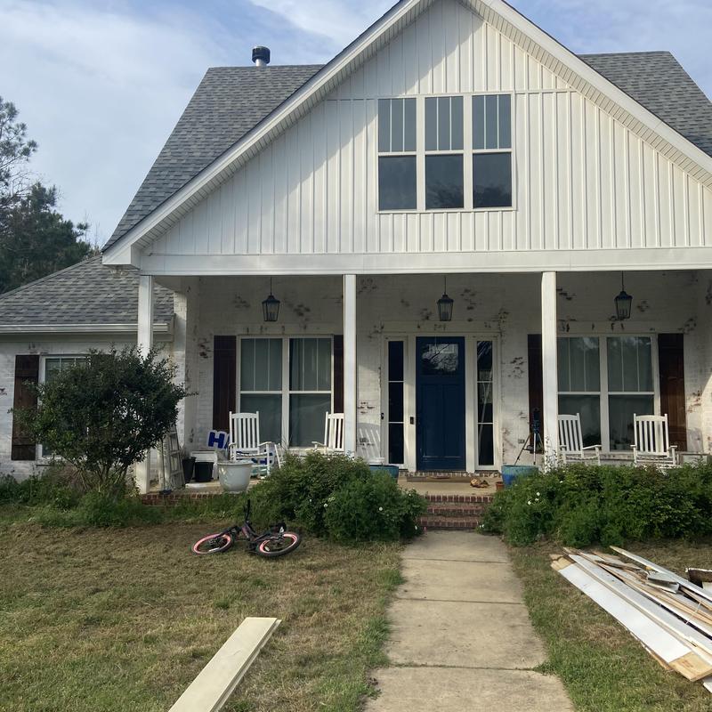 Front porch wrapped boards removal and replacement