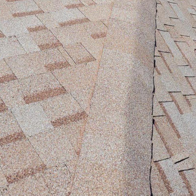 Shingle roof ridge and repair detail in Cape Coral