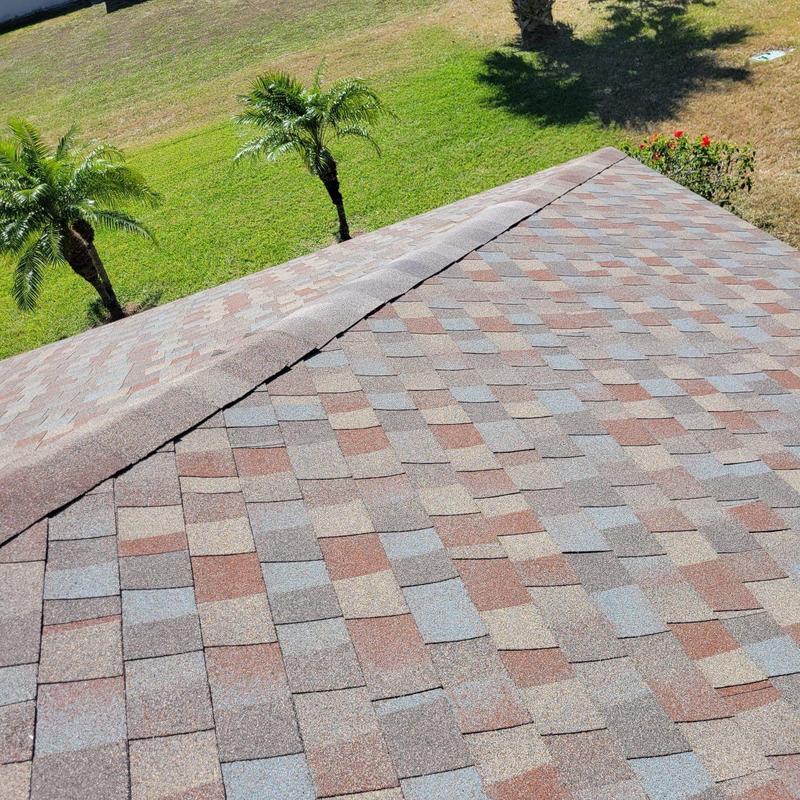 Shingle roof with color variations in Cape Coral, FL