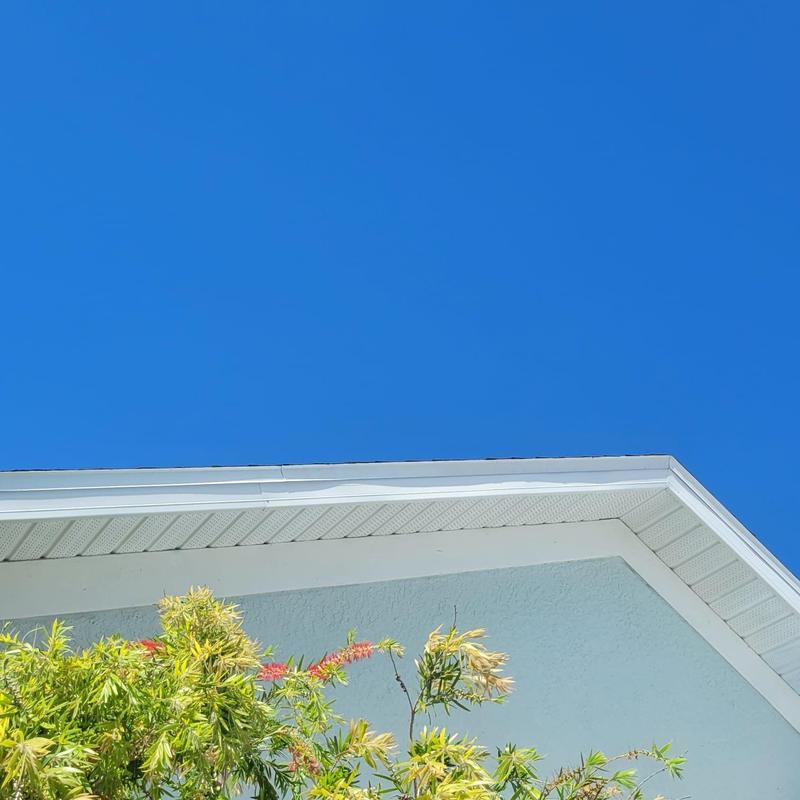 Front soffit replacement on shingle roof edge