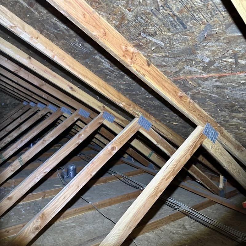 Roof attic framing and sheathing inspection in Hayden, ID