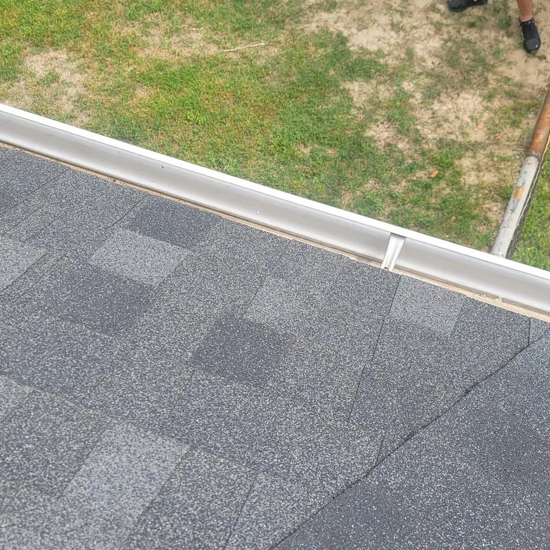 Asphalt shingles and gutter inspection after wind and hail
