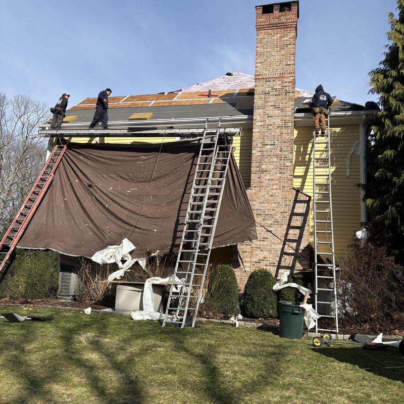 Roof deck replacement with new shingles in Bridgeport