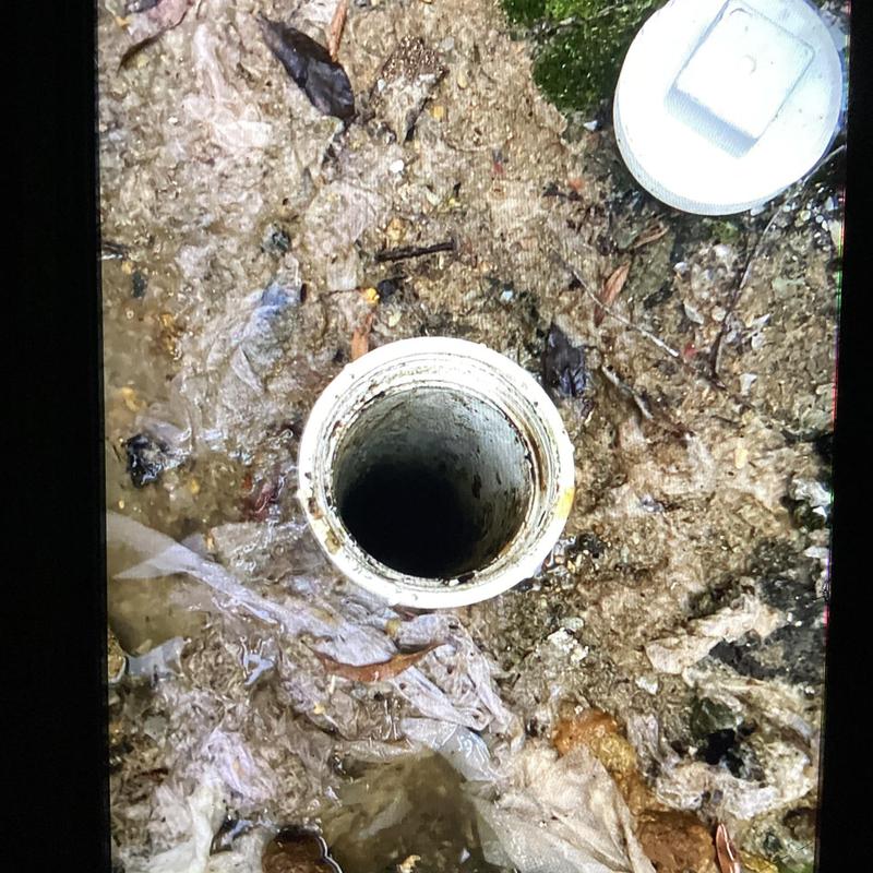 Mainline sewer cleanout with debris removal