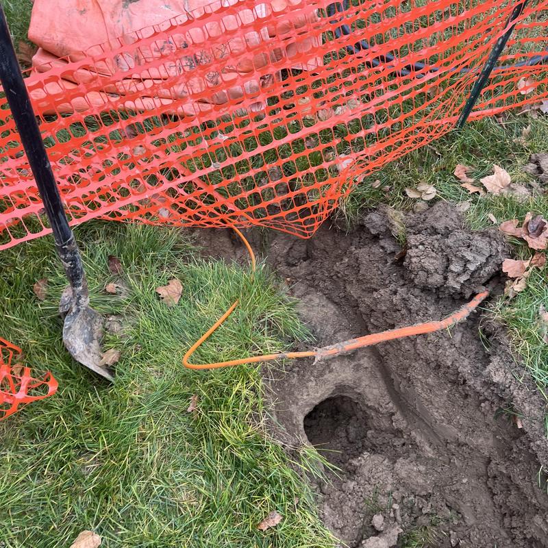 Main water line excavation and underground service repair