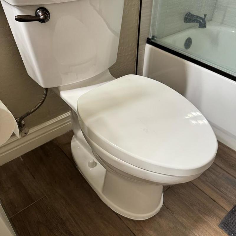 Toilet with new wax rings and silicone seals Toilet with new wax rings and silicone seals