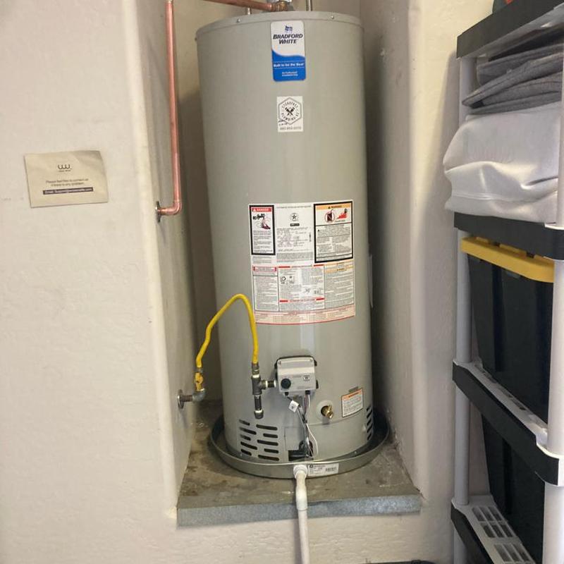 50 gallon gas water heater with new vent installation