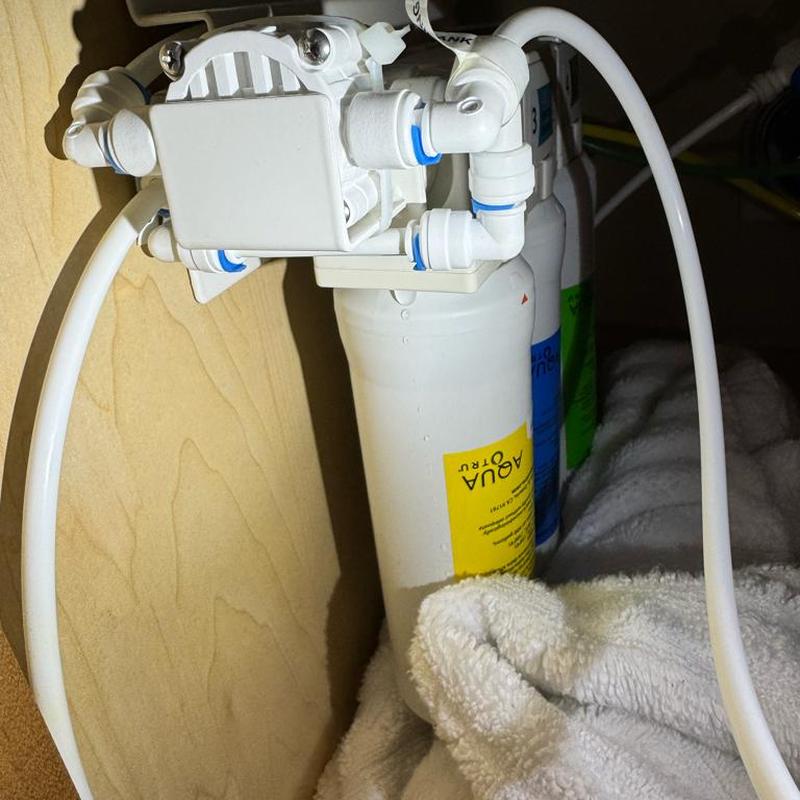 Amazon reverse osmosis system with shutoff valve installed