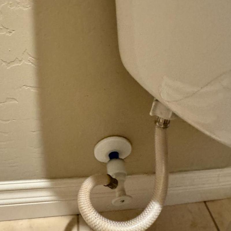 Toilet supply angle stop and braided supply line installation Toilet supply angle stop and braided supply line installation