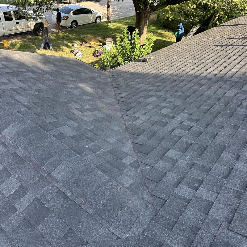 Architectural asphalt shingles on residential roof Fort Worth