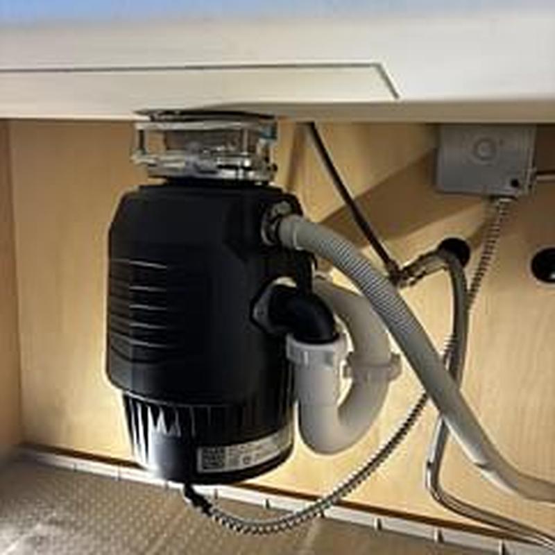Pro 750 3/4 HP garbage disposer under kitchen sink