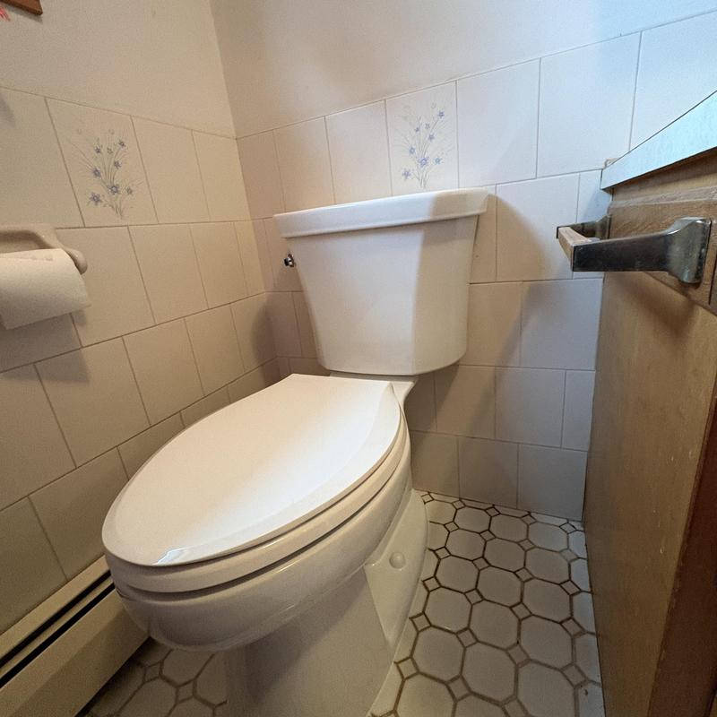 Kohler Highline Comfort Height Elongated Toilet installed