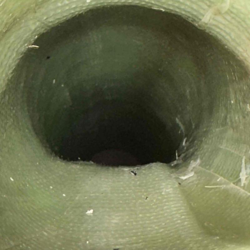 Pipe interior lining after crack repair inspection