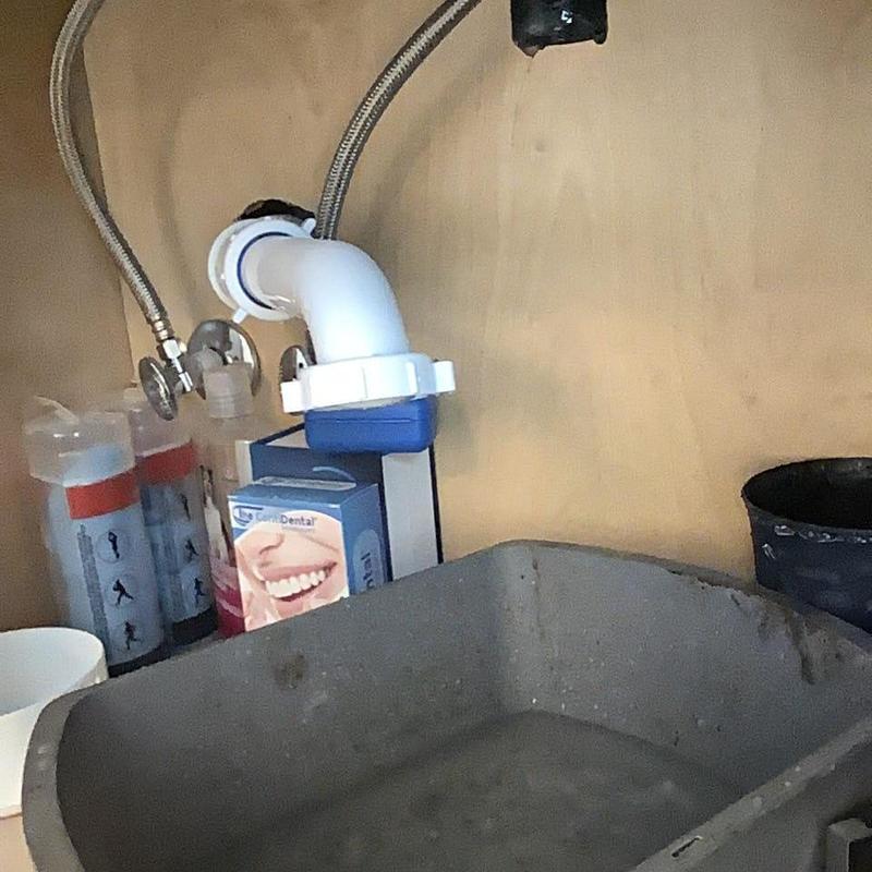 Bathroom sink drain pipe with flexible water lines