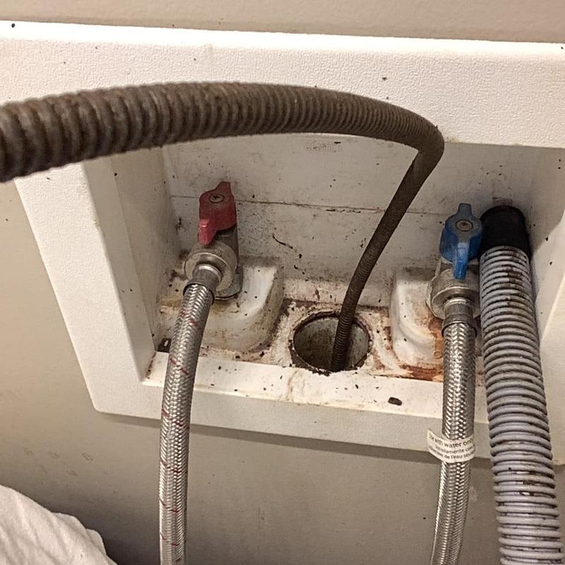 Washer drain and water supply valves installation