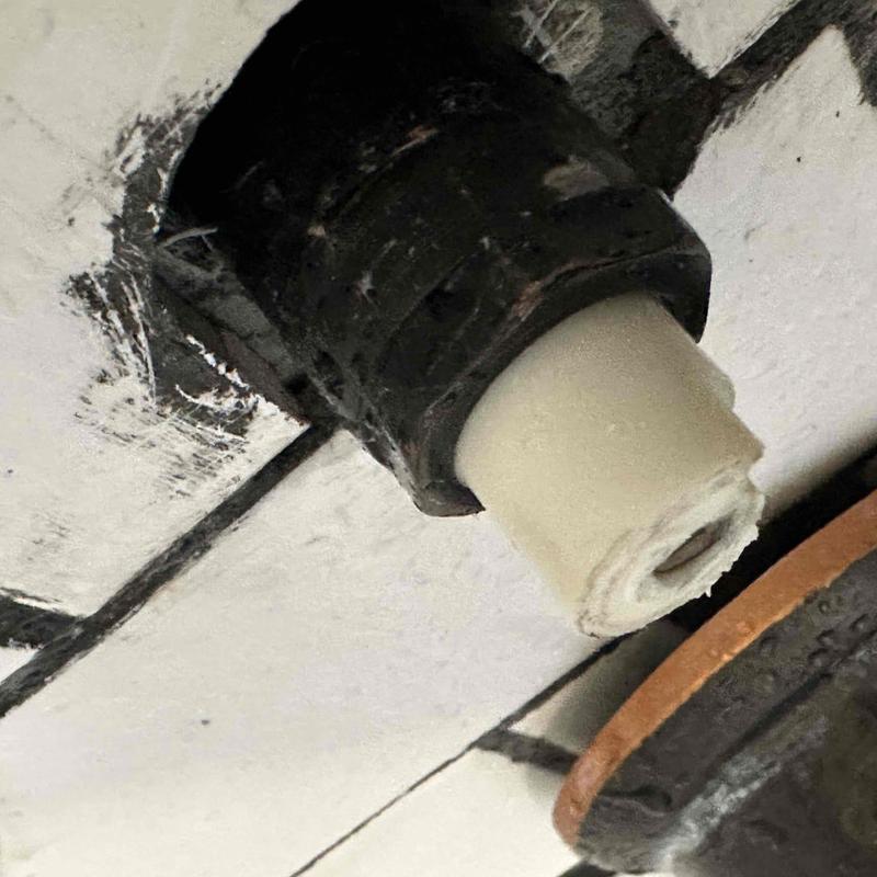 Diverter extension and seal on shower valve assembly