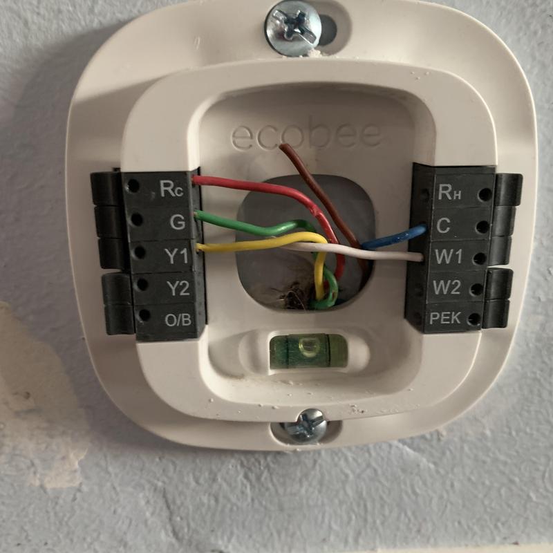 Ecobee smart thermostat wiring and installation setup