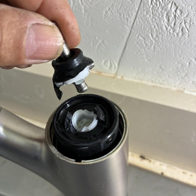 Moen faucet cartridge removal for leak repair