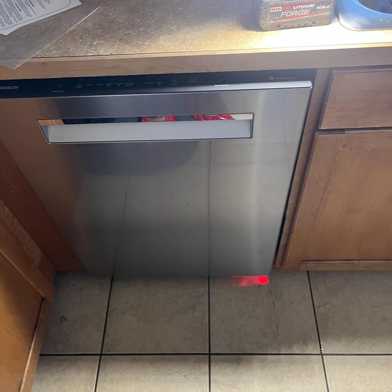 Dishwasher installation with plumbing and electrical rework