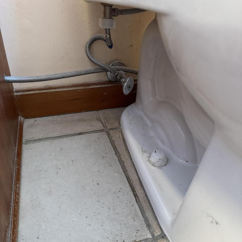 Toilet water supply lines and shutoff valve installation