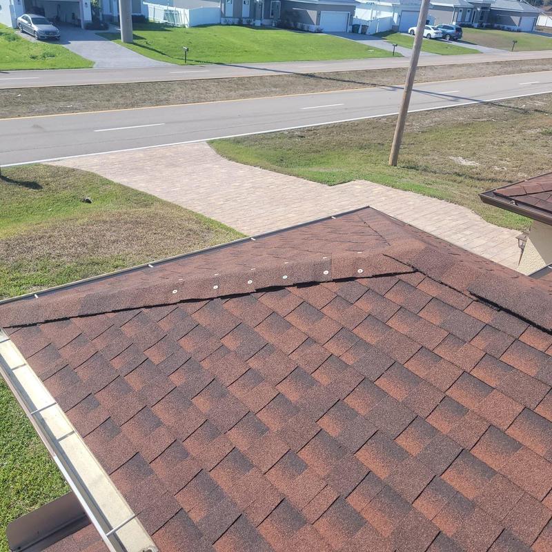 Hip cap shingles and granule loss on roof