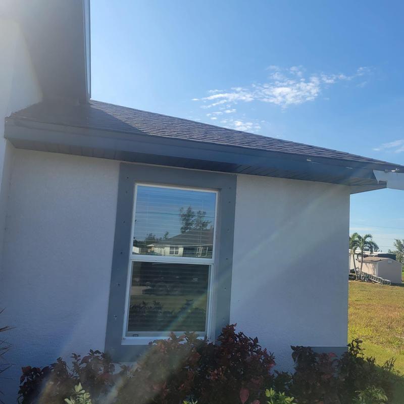 Roof edge and gutter inspection on Cape Coral home