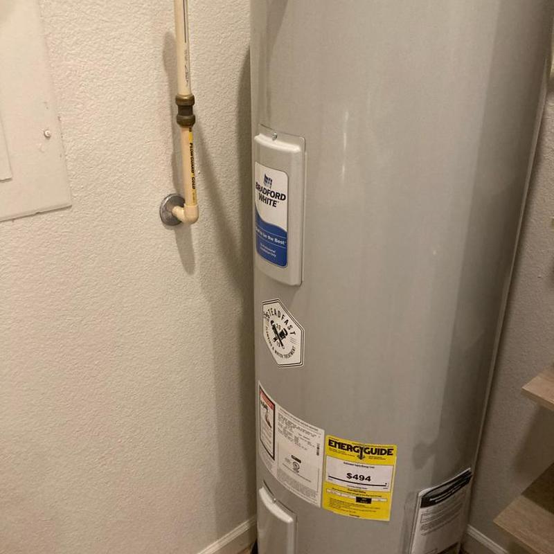 Bradford White 50-gal electric water heater installation