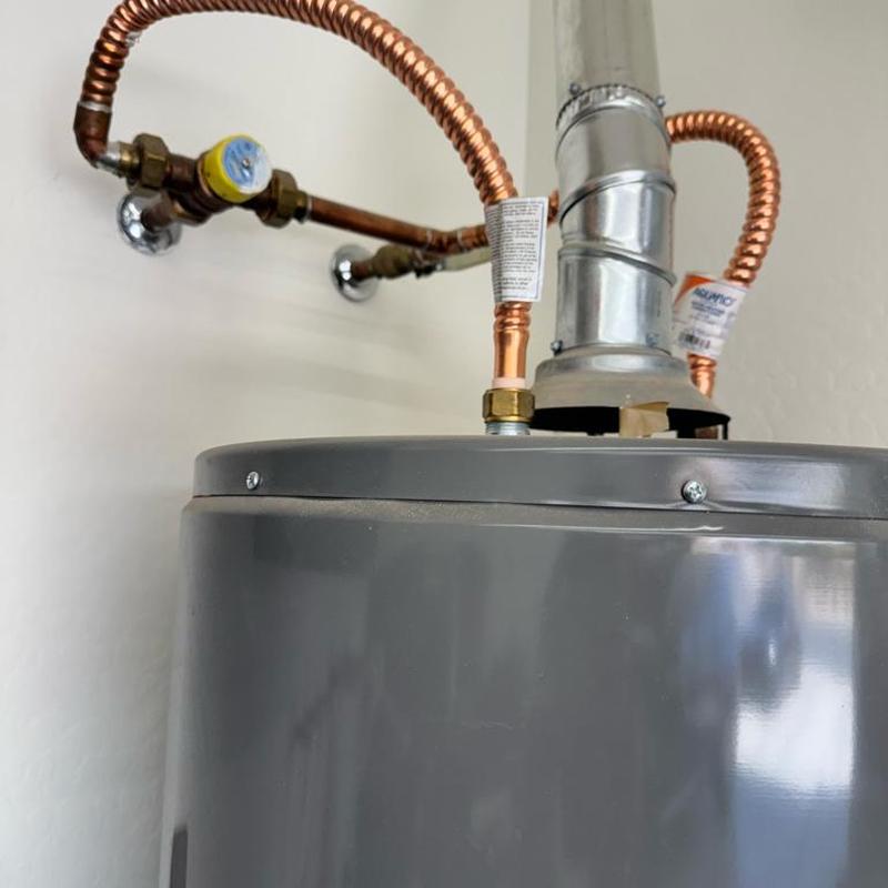 Water heater recirculating pump with copper piping installation